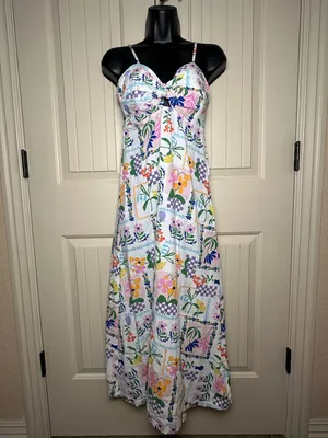MINKPINK Nikita Twist Ivory Picnic Midi Dress Twist Flowy Smock Small NWOT thumbnail 4