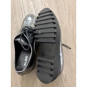 ALDO Silver Metallic Lug Sole Oxford Shoes Women’s 6.5 Platform Lace Up thumbnail 7