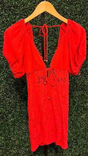 One And Only Collection Lace Inset Mini Dress thumbnail 6