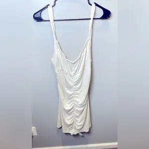 Free People Women's‎ Sedona Mini Dress Ivory Open Back Size XL thumbnail 3
