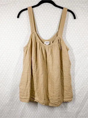 Pact Olive Green Organic Cotton Coastal Double Gauze Breezy Tank Top thumbnail 2