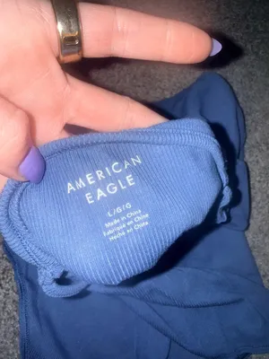 American Eagle Outfitters Navy Blue Ribbed Bodysuit thumbnail 4