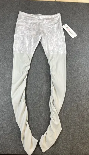 Alo‎ Yoga Goddess Ribbed Legging Vapor Python Glossy Grey White Snakeskin Medium thumbnail 1
