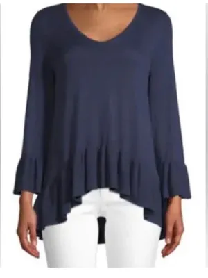 LILLY PULITZER Adela Ruffle Sleeve & hem shirt size Large thumbnail 1
