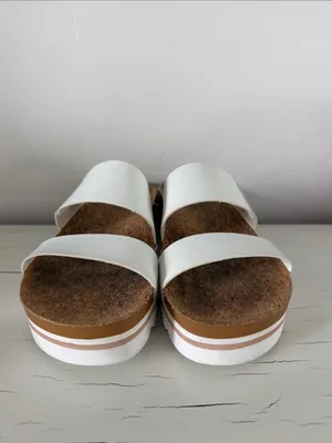 Reef Cushion Vista Hi Platform Sandals White Tan Women’s Size 9 thumbnail 2