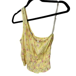 bp Floral One Shoulder Crop Top - Yellow Lemonade Size S thumbnail 3