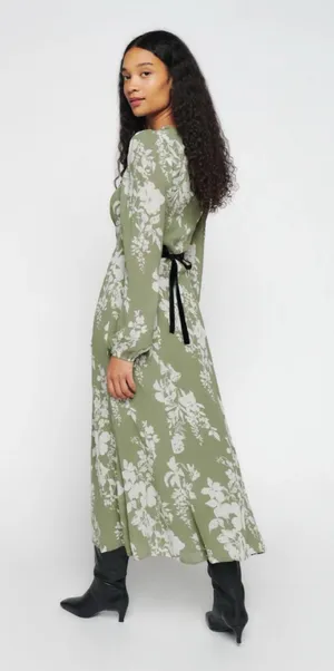 Reformation Brogan Dress in Willow thumbnail 2