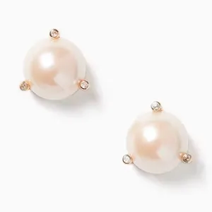 NEW Kate Spade Rise and Shine Pearl Studs ~ Blush thumbnail 1