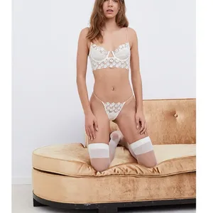 For Love & Lemons Victoria's Secret Lace Bustier Bra Top White XXS $120 thumbnail 4