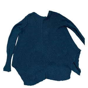 Free People long line open‎ knit snap closure oversized teal cardigan sz XS thumbnail 2
