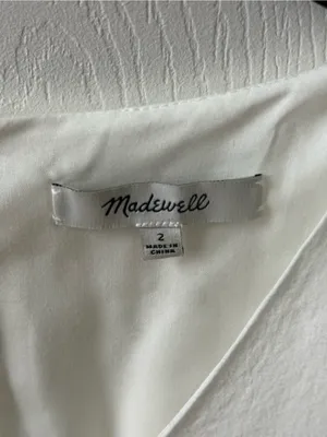 Madewell Eyelet Lattice Dress in White thumbnail 4