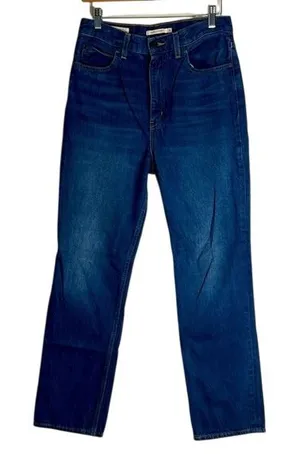 Levi's premium 70s high straight denim jeans size 28 festival‎ western cute thumbnail 1