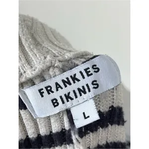 Frankies Bikinis Camden Striped Knit Pants in Starlit Stripe Size Large thumbnail 5