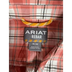 Ariat Rebar Made Tough DuraStretch Womens Work Shirt Red Plaid Long Sleeve M thumbnail 4