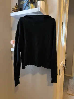 Hollister Quarter-Zip Cropped Sweater Waffle Knit thumbnail 2