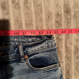 Loft Outlet Womens‎ Straight Leg Jeans Blue Medium Wash Raw Hem Size 4 thumbnail 5