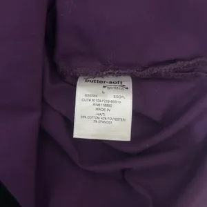 Butter Soft Womens Scrub Top L Purple V Neck 3/4 Sleeve Stretch‎ Nursing Uniform thumbnail 6