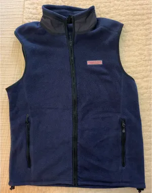 Vineyard Vines Navy blue fleece vest thumbnail 1