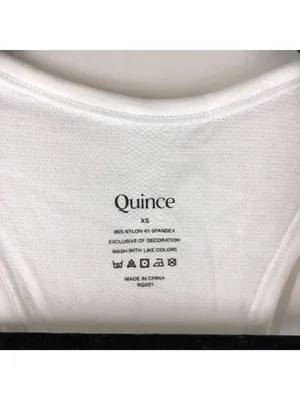 Quince Womens Seamless Ruched Racerback Tank Top White XS thumbnail 6
