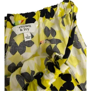 Crown & Ivy Yellow and Black Top with Tropical Tucan Bird Size L thumbnail 8