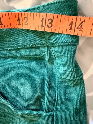 Princess Polly Nadia Pants Green Corduroy Flare Pants Womens Boho Hippie thumbnail 6