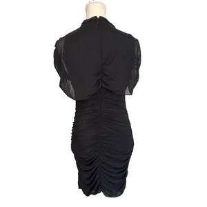 Amanda Uprichard Evianna Dress in Black Small New Womens Mini LBD thumbnail 6