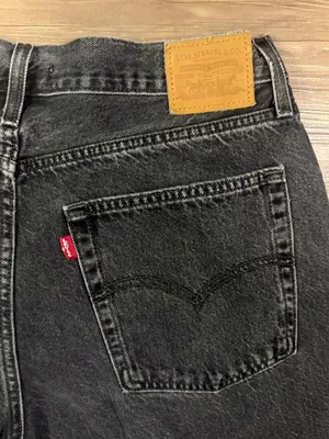 Levi’s Premium Baggy Dad Jeans W32 Black Big E High Rise 100% Cotton thumbnail 5