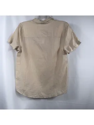 J.Crew Linen Cotton Popover Shirt Beige Size S NWT thumbnail 7