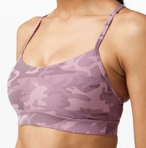 Lululemon Pink Camo Flow Y Soft Sports Bra thumbnail 1