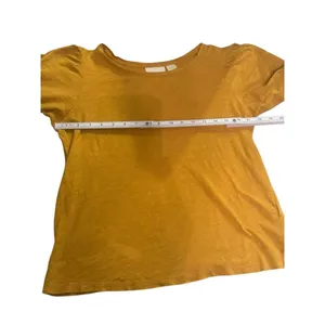Anthropologie Maeve Mustard Golden Yellow‎ Short Sleeve Top Sz S thumbnail 9