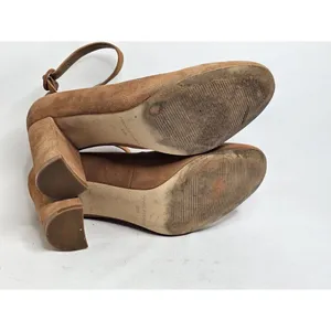 Marc Fisher‎ Tan Maryjane Platform Suede Block Heels Ankle Strap Womens Size 9.5 thumbnail 6