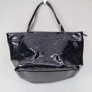 Kate Spade Sophie Camellia‎ Street Tote Bag Black Patent Leather Polka Dot Bow thumbnail 5