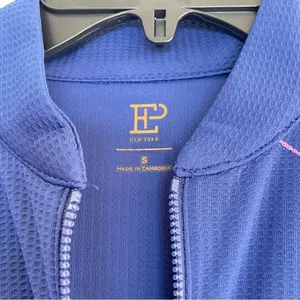 EP NEW YORK LONG SLEEVE MANDARIN COLLAR ZIP POLO SIZE S. Golf thumbnail 6