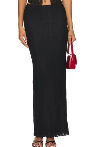 MORE TO COME Lali Maxi Skirt in Black thumbnail 1