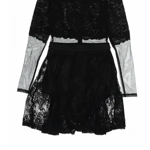 Asilio Wicked Games Black Lace Sheer Mini Dress XS Whimsigoth Romantic Witchy thumbnail 6