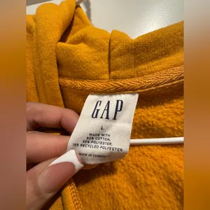 GAP Women's‎ Yellow Zip Hoodie Size L thumbnail 8
