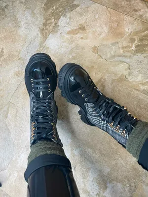 Plaid Boots Black Size 9 thumbnail 2