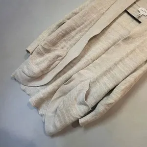 Soma Weekend Cream Heathered Open Pocket Cardigan Small Soft Cozy Lounge #1200 thumbnail 4