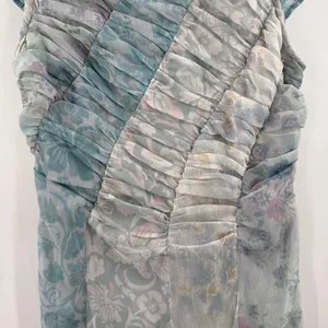 FREE PEOPLE Dress Size 2 Heart to Heart Midi Fairy Ocean Blue Ruched Flowy NWT thumbnail 8