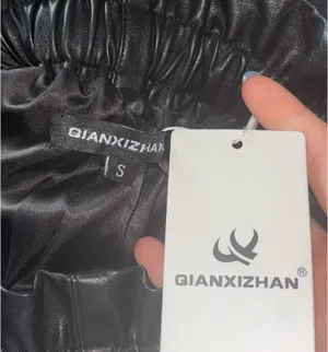 Women’s faux black leather shorts thumbnail 2