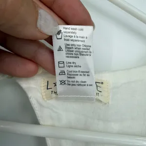 L*Space Midi Dress Womens S White‎ Linen Blend Cutout Open Back Puff Slit Rush thumbnail 5