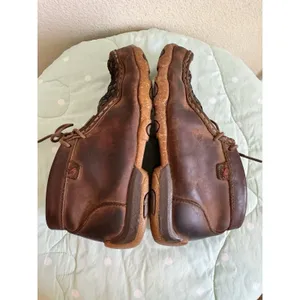 Twisted X Brown Woven Leather Lace-Up Chukka Ankle Boots Round Toe US 4 thumbnail 6