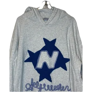 Aelfric Eden Womens Sweatshirt Y2K Oversized Hooded Embroider Star Pullover Small thumbnail 4
