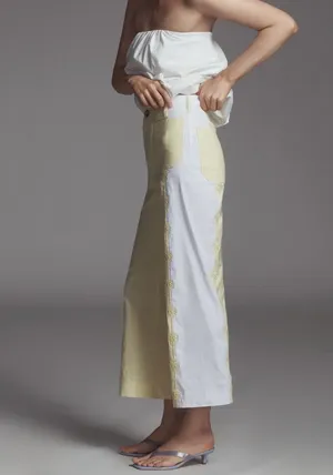 Anthropologie Maeve The Colette Embroidered Crop Wide-Leg Pants, Size 28P thumbnail 3