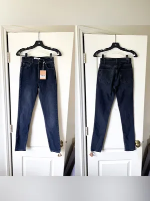 Reformation‎ Serena High Rise Skinny Jeans Erie Faded Black 23 NWT thumbnail 3