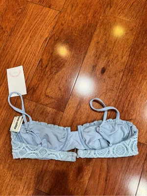 Dippin Daisys Light blue lace bikini top nwt size S thumbnail 2