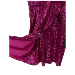 NWT Lulus Womens Hilaria Fuchsia Sequin Bodycon Mini Dress Size Large thumbnail 12