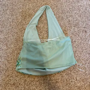 Green beaded halter top thumbnail 2