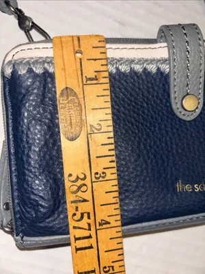 The Sak Iris Smartphone Crossbody Blue And Gray Leather Outside Adjustable Strap thumbnail 8