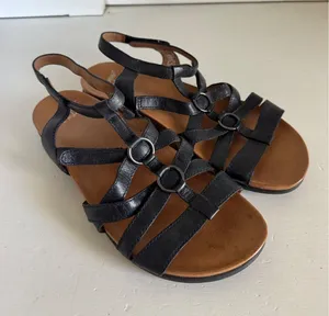 Dansko Jolene Black Gladiator Sandals Size‎ 39 (8.5-9) thumbnail 1